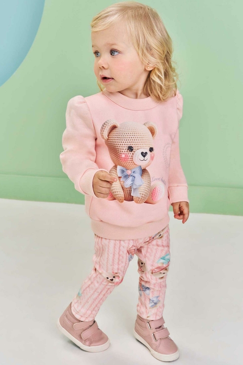 Conjunto de Blusão e Calça Legging Fleece Luxo Kukiê.