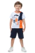 Conjunto Camiseta e Bermuda Dog Hrradinhos.