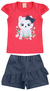 Conjunto de Blusa e Short em Cotton Hrradinhos na internet