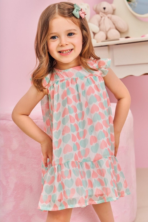 Vestido em Chiffon Brilho Kukiê