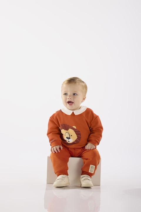 Conjunto Blusa e Calça Moletom Leão Up Baby.