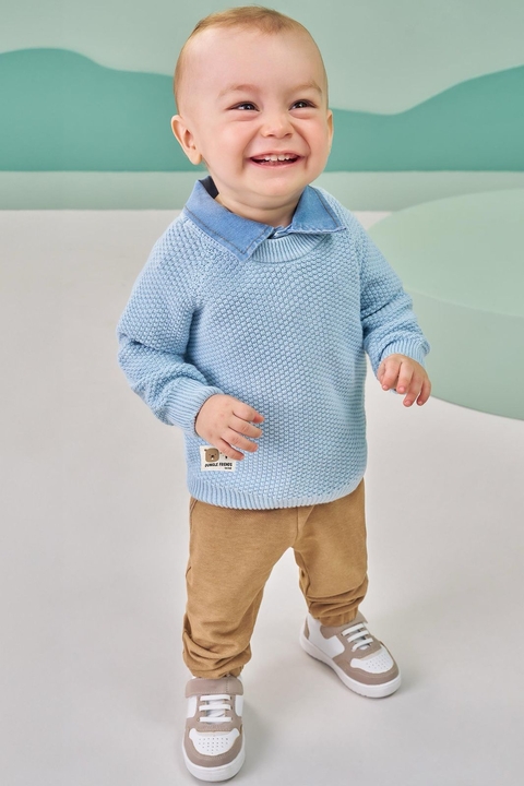 Calça Jogger em Cotton Jeans Luc.Boo.