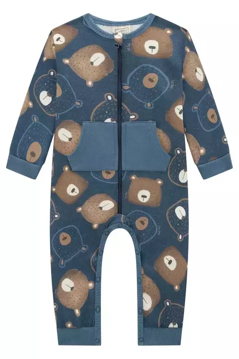 Macacão Moletom Urso Luc.boo