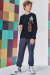 Camiseta Manga Longa meia malha John Fox Teen. na internet