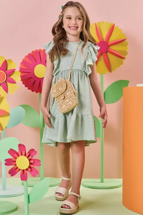 Vestido em Malha Vichy Kukiê