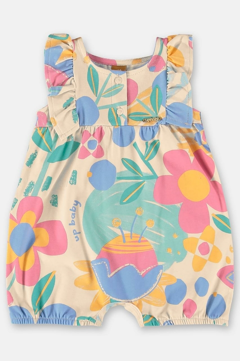 Macaquinho Floral em Cotton Up Baby
