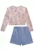 Conjunto Blusão e Short Saia Jeans Kukiê na internet