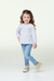 Blusa Manga Longa Malha Coelhinha Rala Kids.