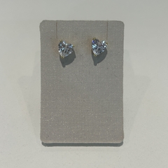 Aros de plata rose corazón