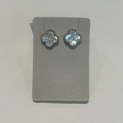 Aros de plata Van Cliff con nácar