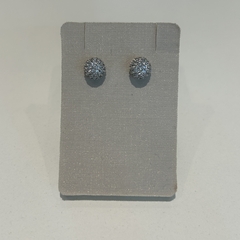 Aros de plata bolita micropavé