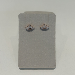 Aros de plata rose con cubic