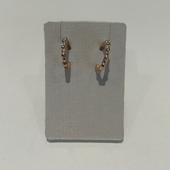 Aros de plata rose media argolla - comprar online