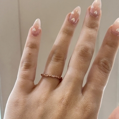 Anillo rosé sin fin con cubics