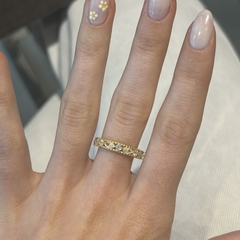 Anillo gold con cubics