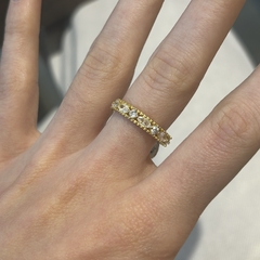 Anillo gold con cubics - comprar online
