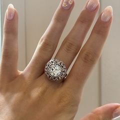 Anillo de plata con cubic central