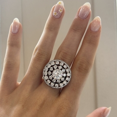 Anillo de plata con cubics