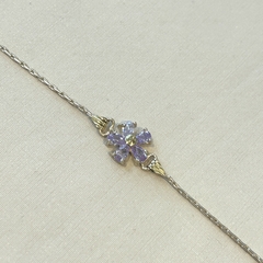 Pulsera flor con cubics - comprar online