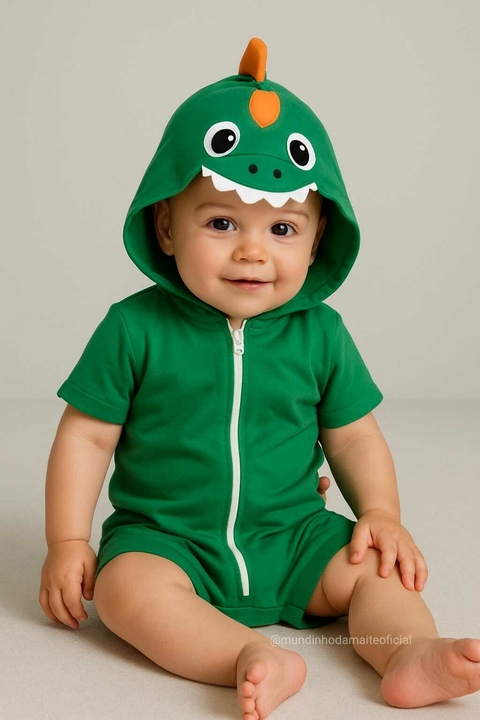 Macacão curto fantasia - Dinossauro - comprar online