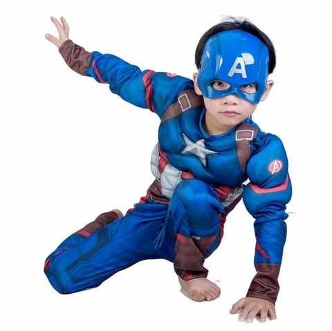 Fantasia Capitão América com músculos