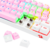 TECLADO MECANICO GAMER DRACONIC PRO RGB ROSA E BRANCO (SWITCH MARRON ABNT2)