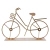 Bicicleta Enfeite De Mesa Aramada Dourada 22cm