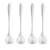 Conjunto 4 Colheres de Chá de Aço Inox Heart Prata - Lyor