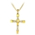 Clássico strass sliver cor pingente masculino cristal jesus cruz 60cm colar ati - comprar online
