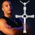 Clássico strass sliver cor pingente masculino cristal jesus cruz 60cm colar ati - always the best