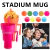 Multifuncional Estádio Snack Drink Cup com palha, 2 em 1, Uso Doméstico, à pr - loja online