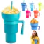 Multifuncional Estádio Snack Drink Cup com palha, 2 em 1, Uso Doméstico, à pr - loja online