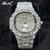 MISSFOX-Relógio clássico de diamante Ice Out para homem, moda Hip Hop, marca s na internet