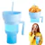 Multifuncional Estádio Snack Drink Cup com palha, 2 em 1, Uso Doméstico, à pr - loja online