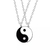 2/4 pçs tai chi yin yang casal pulseiras colares conjunto pingente ajustável t