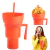 Multifuncional Estádio Snack Drink Cup com palha, 2 em 1, Uso Doméstico, à pr