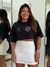 BLUSA MOLETINHO BORDADO SOL E LUA PRETO DRESS TO