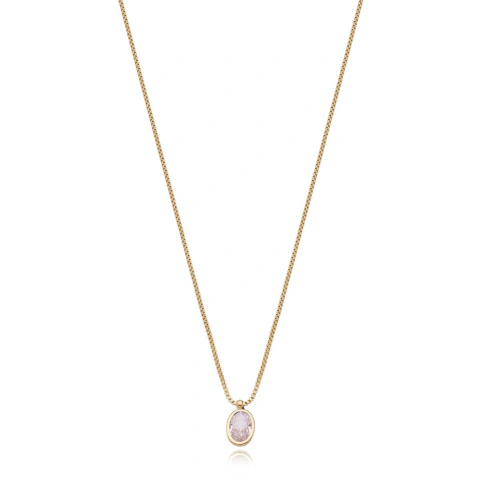 Colar veneziana zircônia oval