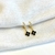 Brinco argola flor preta - comprar online