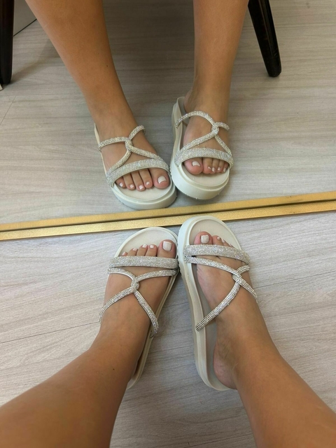 Rasteirinha birken strass