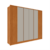Guarda Roupa casal 2,75 m 6 portas 6 gavetas Madri Ripado Cinamomo/Off White - comprar online