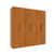 Guarda Roupa casal 2,19 m 6 portas 4 gavetas Interlagos Cinamomo - comprar online