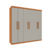 Guarda Roupa casal 2,19 m 6 portas 4 gavetas Interlagos Cinamomo/Off White - comprar online