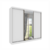 Guarda Roupa casal 2,70 m 3 portas 6 gavetas Blumenau Neve - comprar online