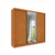 Guarda Roupa casal 2,70 m FLEX COLOR 3 portas 6 gavetas Blumenau Cinamomo/Off White - Lojas do Polo