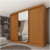 Guarda Roupa casal 2,70 m FLEX COLOR 3 portas 6 gavetas Blumenau Cinamomo/Off White