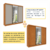 Guarda Roupa casal 2,70 m FLEX COLOR 3 portas 6 gavetas Blumenau Cinamomo/Off White - loja online