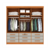 Guarda Roupa 1,99 m 3 portas 9 gavetas Texas Cinamomo/Off White na internet