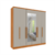 Guarda Roupa casal 2,39 m com espelho 6 portas 4 gavetas Turim Cinamomo/Off White - comprar online