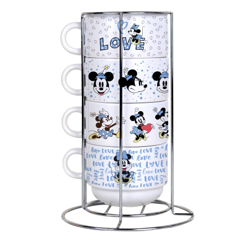 Torre com 4 Xícaras + Suporte - Minnie
